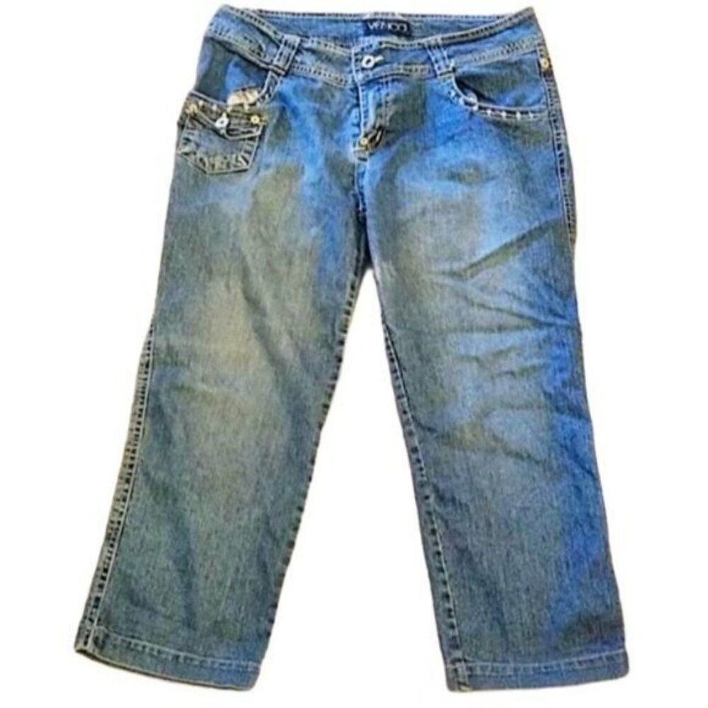 Vezucci Jeans Capris Cropped Pants Denim Woman's Size 10 WOMAN'S - Picture 8 of 10